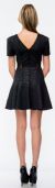 Short Sleeves Mini Party Dress with Mesh at Neck & Waist back